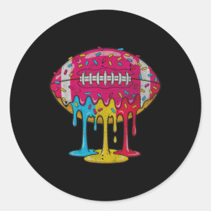Football-Drip-Eiscreme-Fan-Sprinkles-Spieltag-Vin Runder Aufkleber