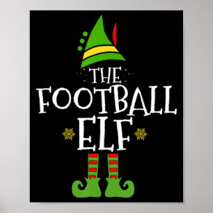 Football Elf Family Matching Group Weihnachtsfest  Poster