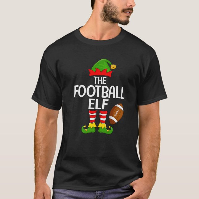 Football Elf Xmas Matching Family Elf Squad Christ T-Shirt (Vorderseite)