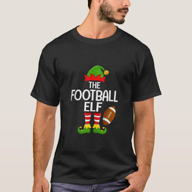 Football Elf Xmas Matching Family Elf Squad Christ T-Shirt (Vorderseite)