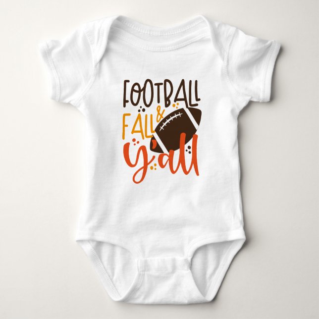 Football Fall & Y'all Baby Strampler (Vorderseite)