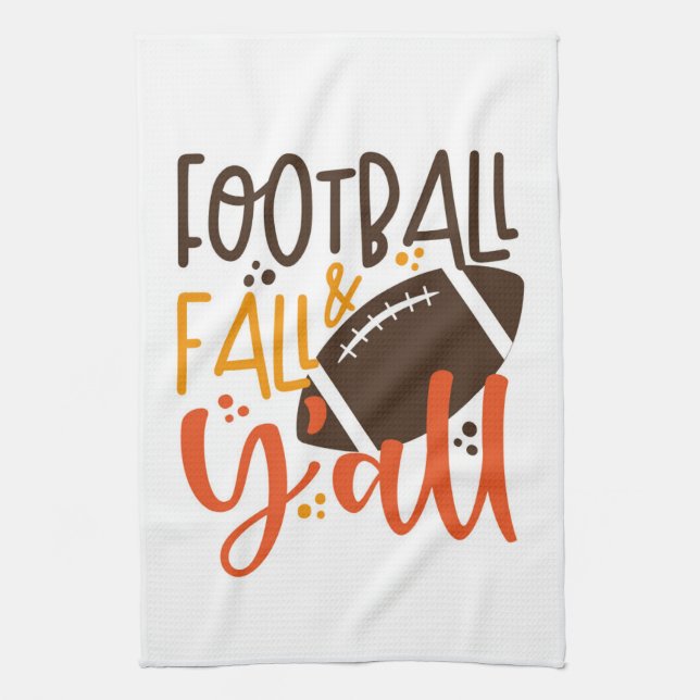 Football Fall & Y'all Geschirrtuch (Vertikal)