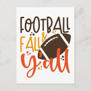 Football Fall & Y'all Postkarte