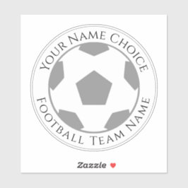 Football Fan Personalisiert mit Football Club Name Aufkleber