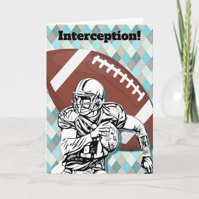 Football Fan Player School Fun Birthday Card Karte (Vorderseite)