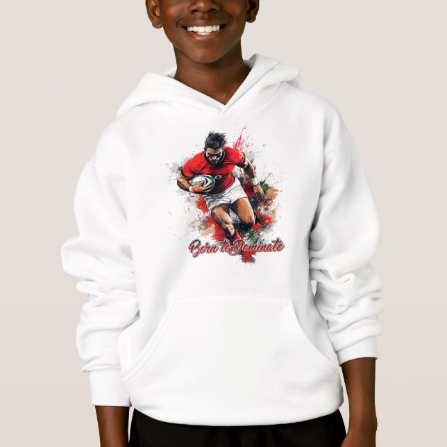 Football Fans Graphic and Text Hoodie (Vorderseite)