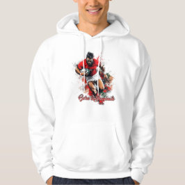 Football Fans Graphic and Text Hoodie
