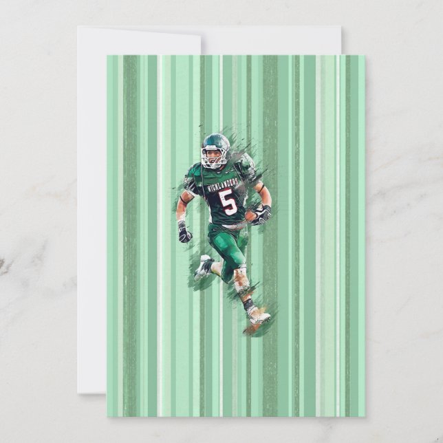 Football Feiertagskarte (Vorderseite)