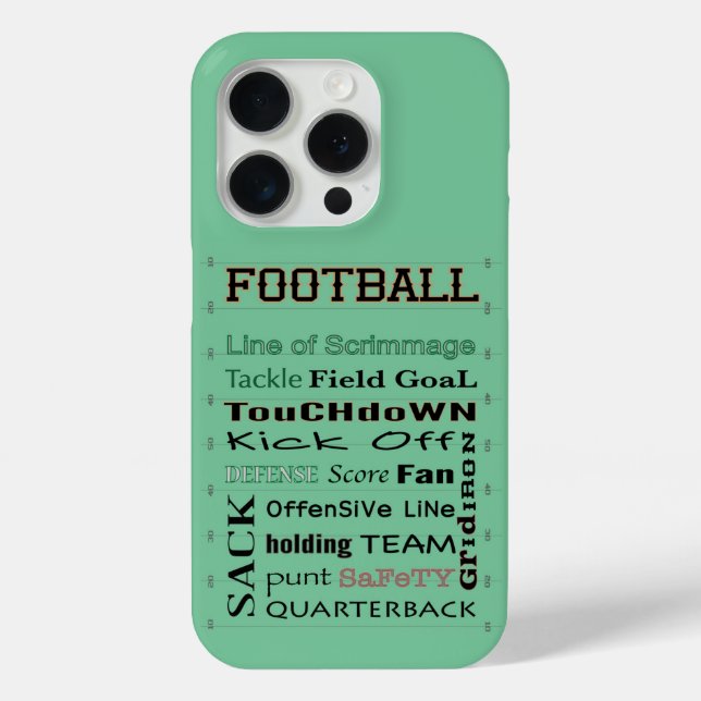 FOOTBALL Feldtypografie Case-Mate iPhone Hülle (Rückseite)