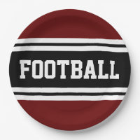 FOOTBALL Fett Schwarz-weiße rote Streifen