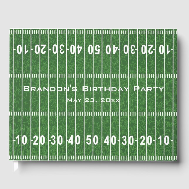 Football Field Design Gästebuch (Vorderseite)