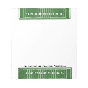 Football Field Design Notizblock