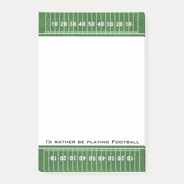Football Field Design Post-it Klebezettel (Vorderseite)