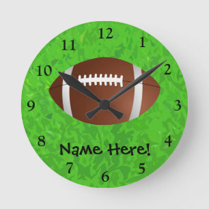 Football Field Junior Varsity Runde Wanduhr