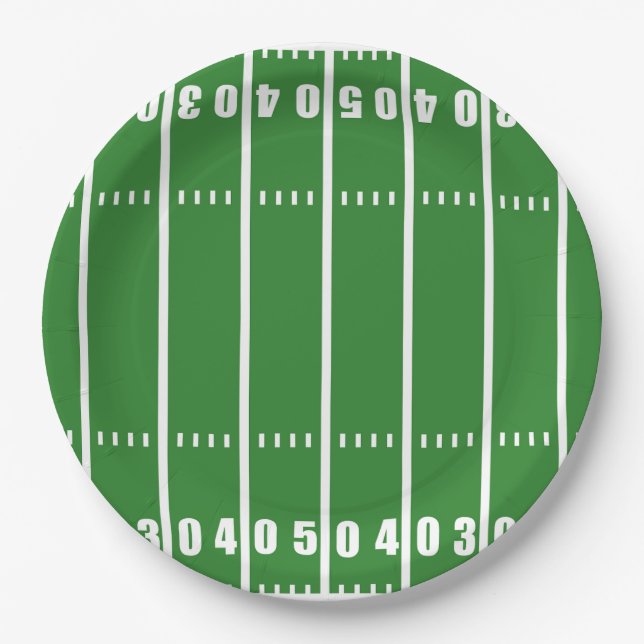 Football Field Paper Plate Pappteller (Vorderseite)