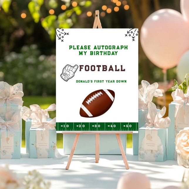 Football First Year Down 1st birthday Photograph Poster (Von Creator hochgeladen)