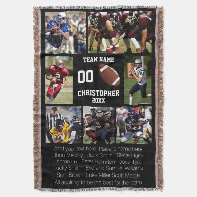 Football Foto Collage Decke (Vorderseite Vertikal)