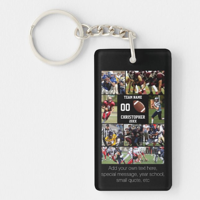 Football Foto Collage Schlüsselanhänger (Vorderseite)