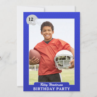 Football Foto Trading Card Geburtstagsparty lädt e Einladung