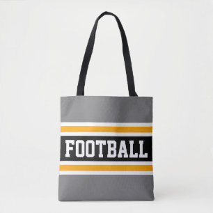 FOOTBALL Fun Athletic Gray Black Yellow Streifen