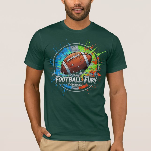 Football Furry Dominate Game Day Vibes T-Shirt (Vorderseite)