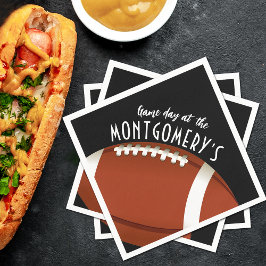 Football Game Day Black Serviette