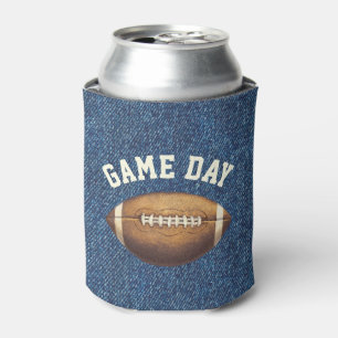 Football Game Day Blue Denim Color Dosenkühler