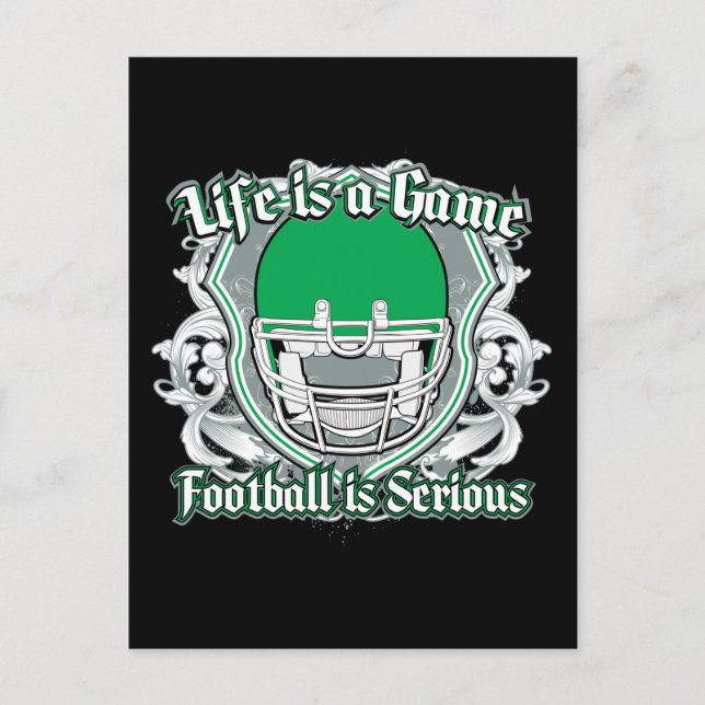Football Game Green Postkarte (Vorderseite)
