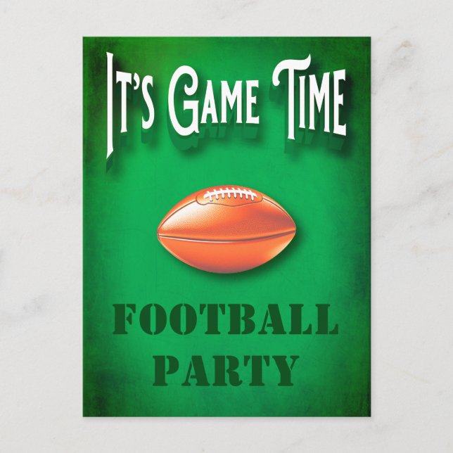 Football Game Watch Party Einladung Postkarte (Vorderseite)