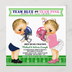 Football Gender Reveal Baby Shower Einladungen