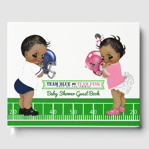 Football Gender Reveal Baby Shower Gästebuch