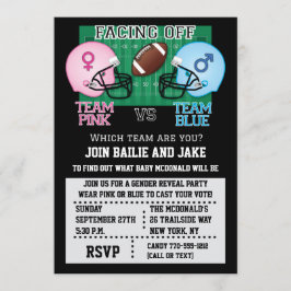 Football Gender Reveal Party Babydusche Einladung