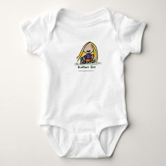 Football Girl Snap-One-Stück T-Shirt Baby Strampler