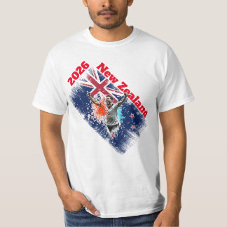Football Goal Celebration New Zealand Flag 2026 T-Shirt
