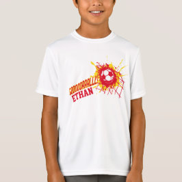 Football Goal net platsche Fußball-Zoll-T - Shirt