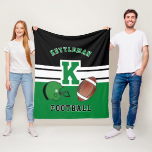 Football 🏈 Green Sport Letter Fleecedecke