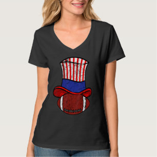 Football Hat 4. Juli USA Sport American Flag T-Shirt