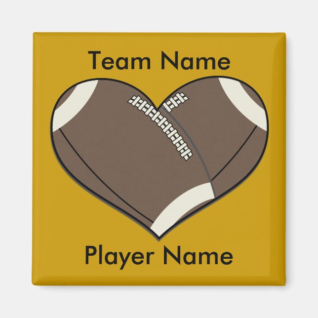 Football Heart Magnet (Vorne)