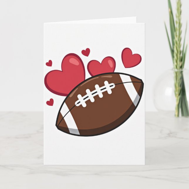 Football Hearts Delightful Card Karte (Vorderseite)