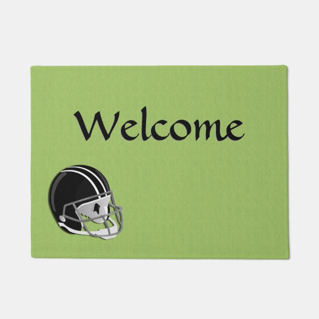 Football Helmet Green Fußmatte (Vorderseite)