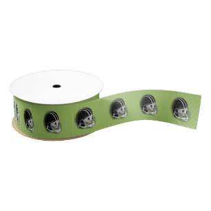 Football Helmet Green Ripsband