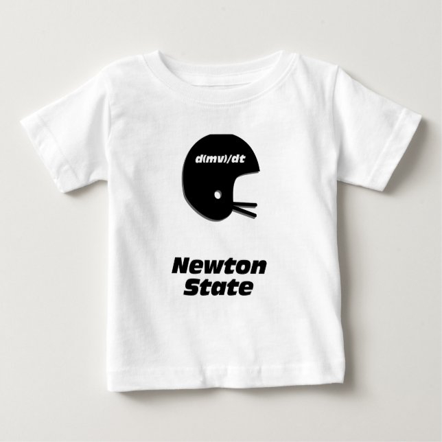 Football Helmet Newton Staat Baby T-shirt (Vorderseite)