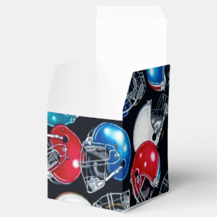 Football Helmet Pattern Cube Geschenkschachtel