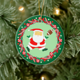 Football Holiday Geschenk Keramik Ornament