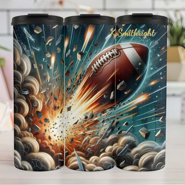 Football Impact Explosion im Stadium Thermosbecher (Von Creator hochgeladen)