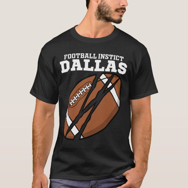 FOOTBALL INSTINCT DALLAS - TEXAS FOOTBALL T-Shirt (Vorderseite)