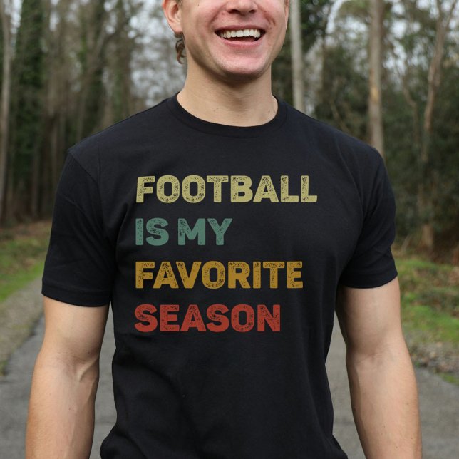 Football Is My Favorite Season Retro T-Shirt (Von Creator hochgeladen)