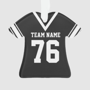 Football Jersey Black Uniform mit Foto Ornament