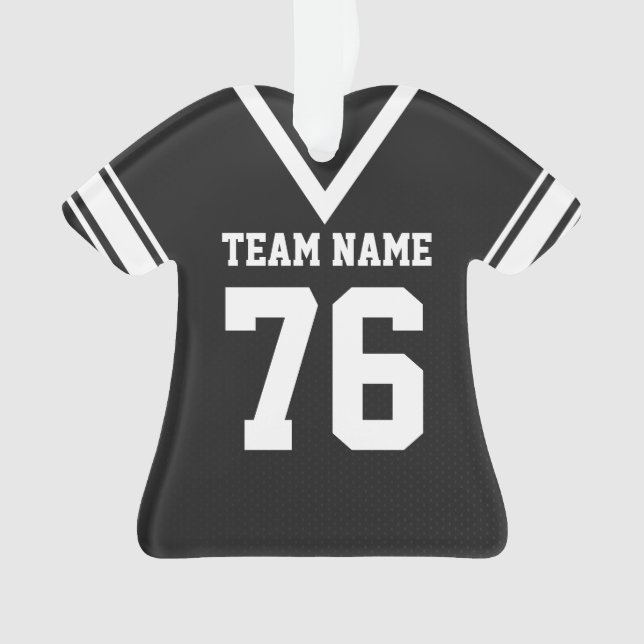 Football Jersey Black Uniform mit Foto Ornament (Vorderseite)