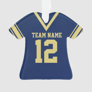 Football Jersey Blue Gold Uniform Ornament